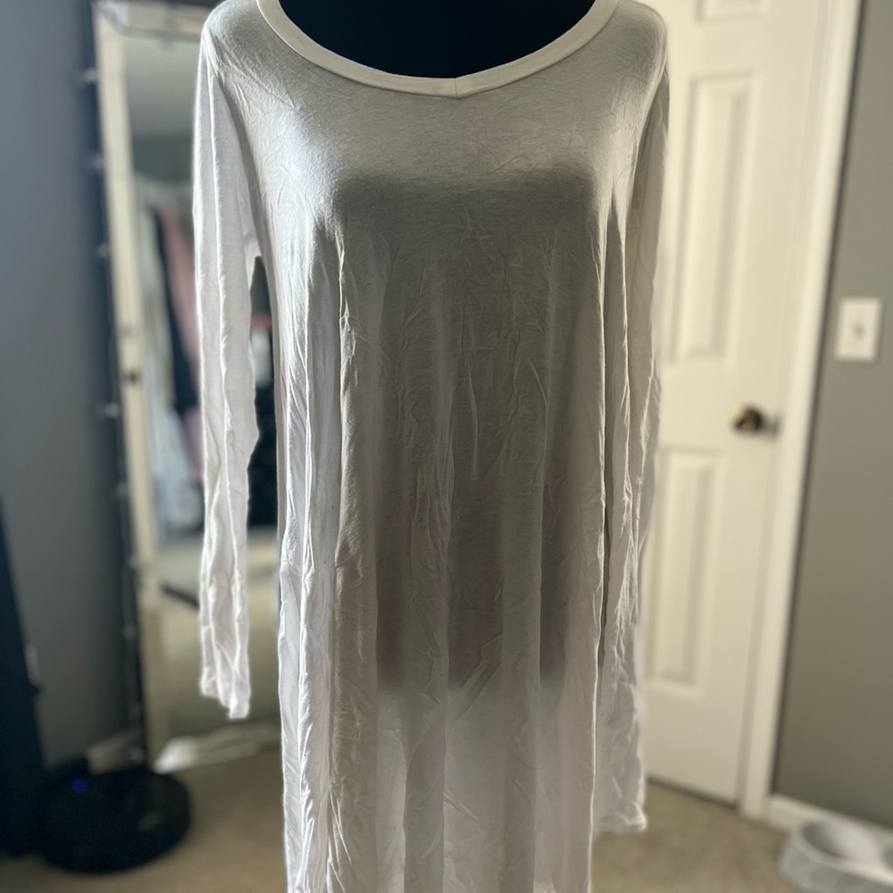 Long Sleeves White Dress